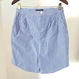 Banana Republic | Blue & white striped womans mini skirt with underlining